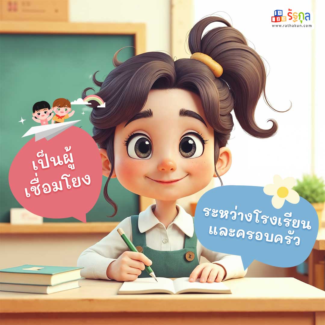 5. เป็นผู้เชื่อมโยงระหว่างโรงเรียนและครอบครัว